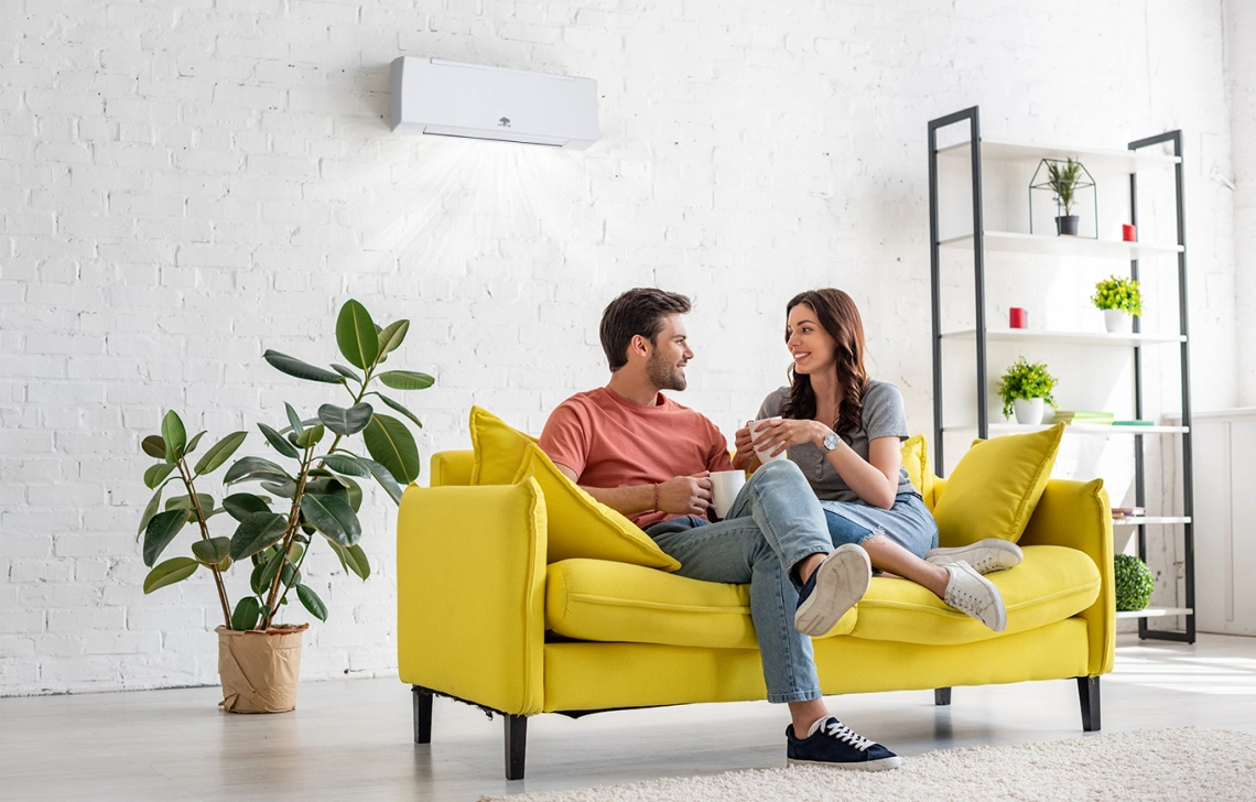 FHW series wall-mounted fan coil units connected in a Modbus network.