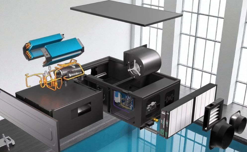 Αφυγραντήρας καναλιών για πισίνες με θέρμανση αέρα - Mycond MSHAC