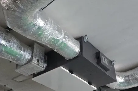 Αίθουσα παραγωγής με μονάδες εξαερισμού ανάκτησης ενέργειας Mycond MVC700-A